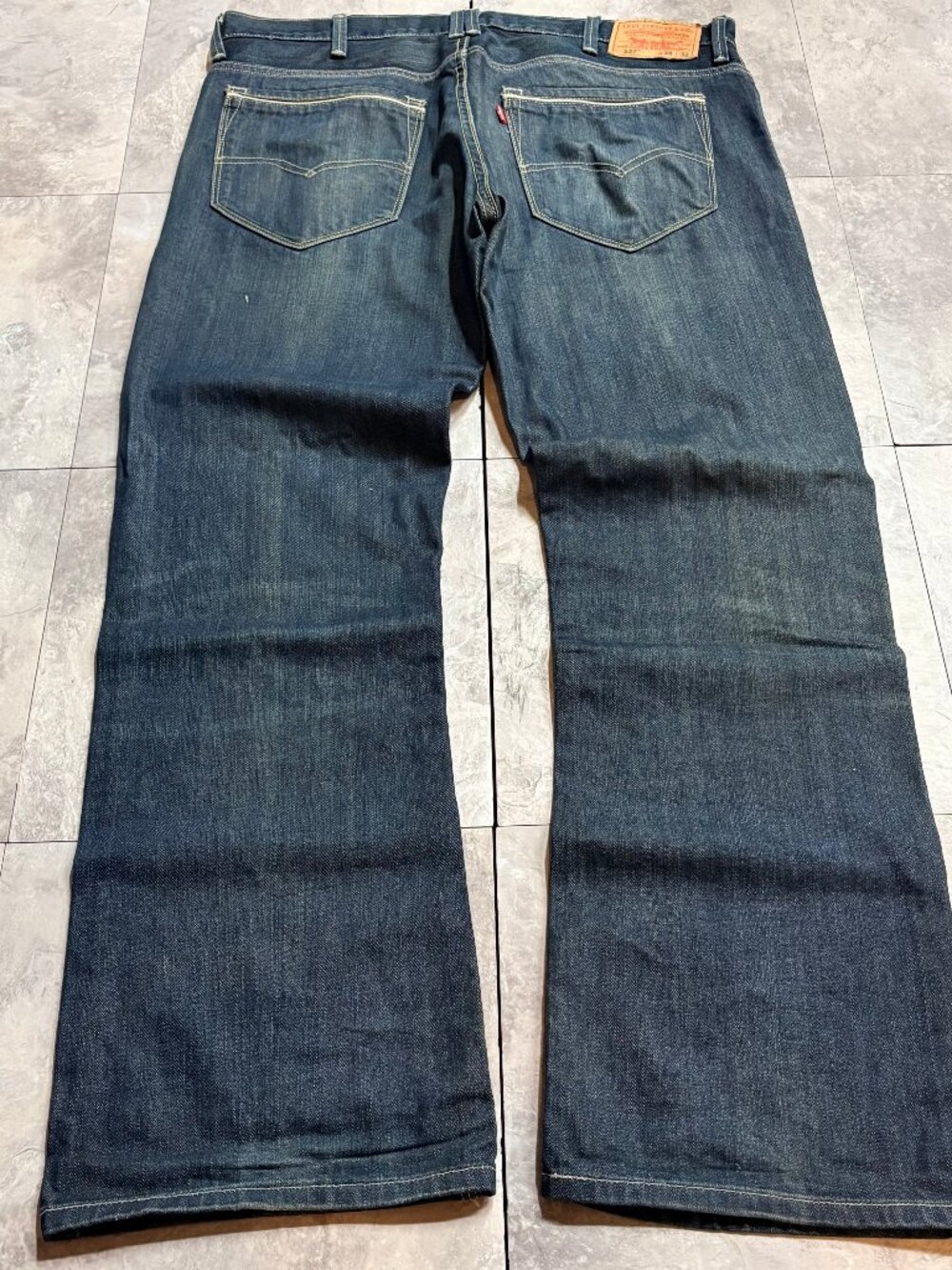 Levi's 527 Bootcut Jeans Men's 38x32 Dark Indigo Whiskered Y2K